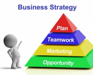 Business Strategy Pyramid Shows Teamwork Marketing And Plan by Stuart Miles