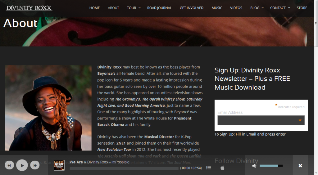 DivinityRoxx.com About page