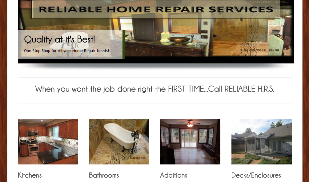 Relaible Home Reair Services Website by UNI Marketing Media Solutions https://uni-likesolutions.com