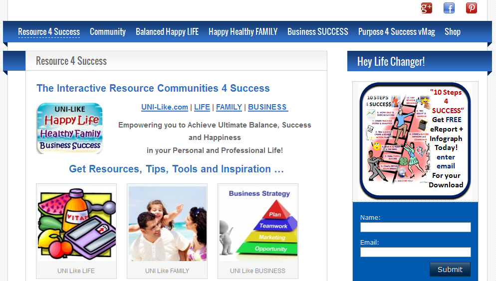 UNI Like Interactive Resource Communities 4 Success website created by UNI Marketing Media Solutions https://uni-likesolutions.com